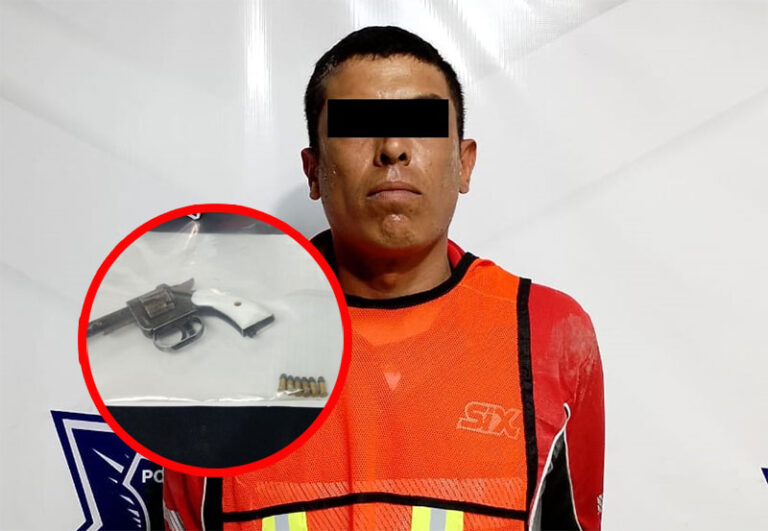Detienen a sujeto acusado por el delito de violencia familiar, y aseguran arma de fuego