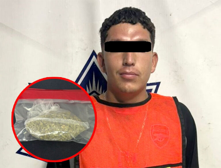 Detienen a sujeto en posesión de marihuana; será investigado por robos a tiendas de conveniencia