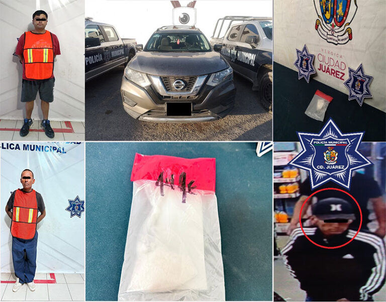 Policías Municipales detienen a dos sujetos por delitos contra la salud; serán investigados por participar en asaltos