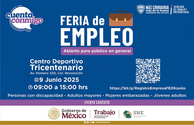 Invita STPS a Feria de Empleo en el Deportivo Tricentenario  
