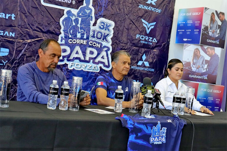 Todo listo para correr y festejar a papá