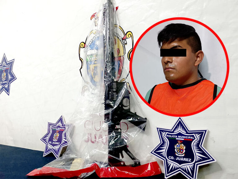 Detienen a sujeto en posesión de un arma larga a bordo de vehículo con reporte de robo 