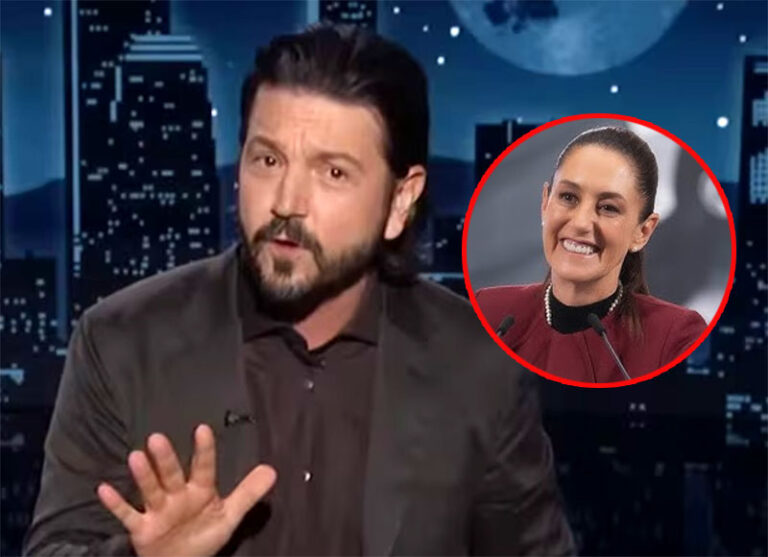 Diego Luna defiende a México, Sheinbaum le aplaude