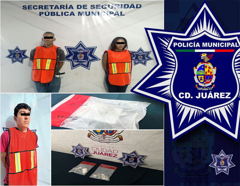Arrestan a tres personas acusadas por delitos contra la salud