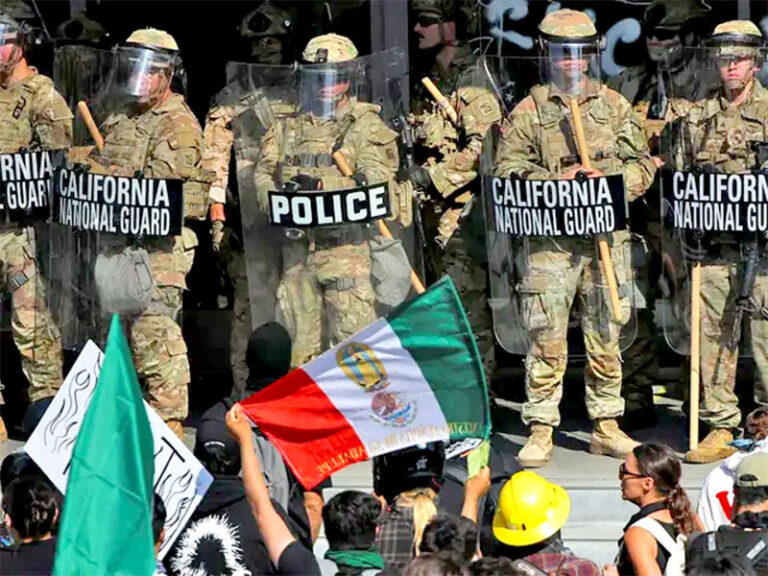 Infantes de marina llegan a Los Ángeles por órdenes de Trump