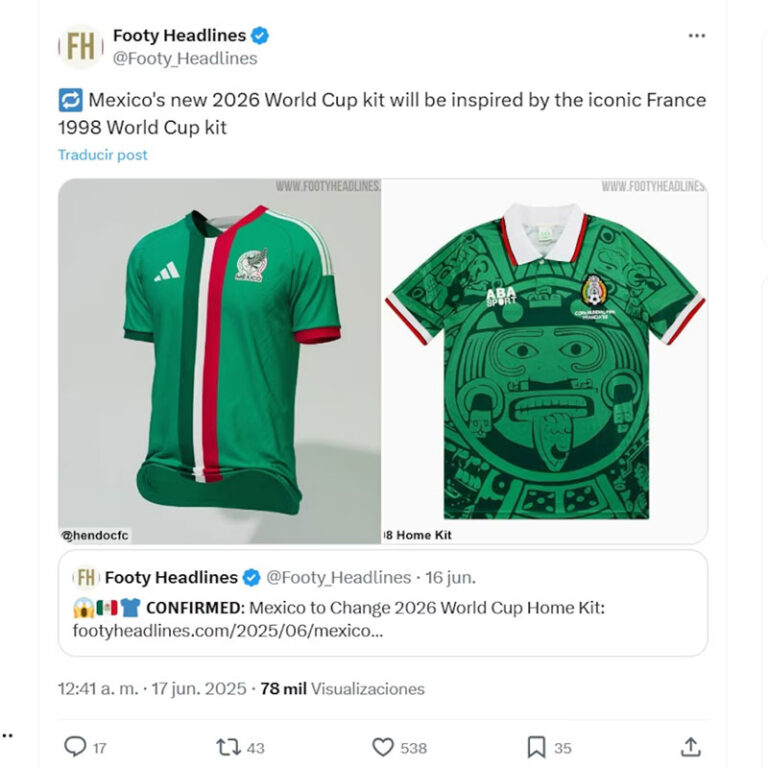 Filtran jersey del Tri para el Mundial 2026