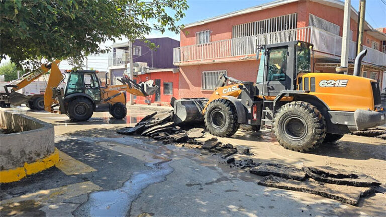 Trabaja Obras Públicas en vialidades del norponiente afectadas por las lluvias