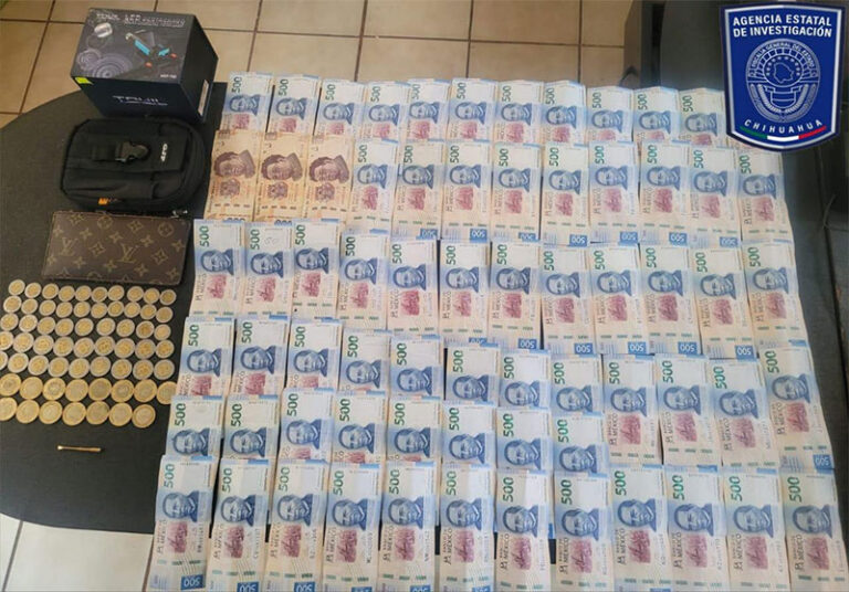 Recupera AEI más de 30 mil pesos y objetos robados en Parral