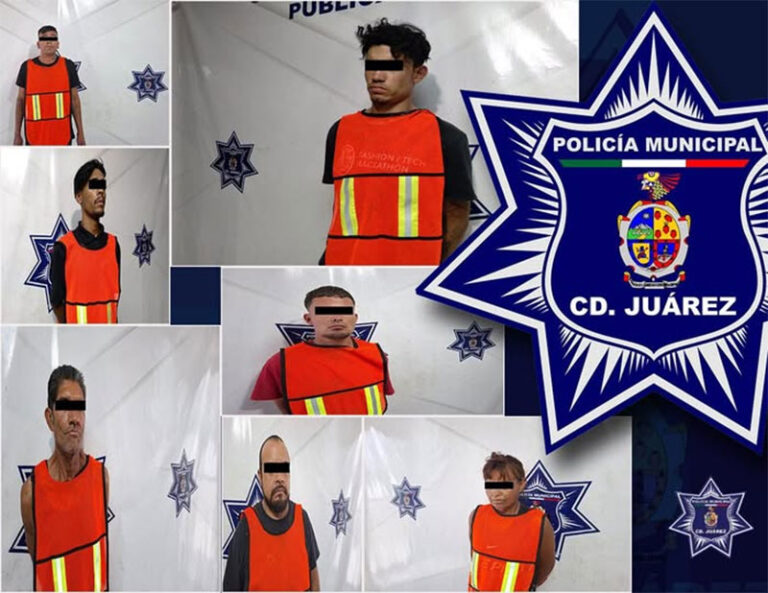 Elementos Municipales detuvieron a siete personas con orden de aprehensión