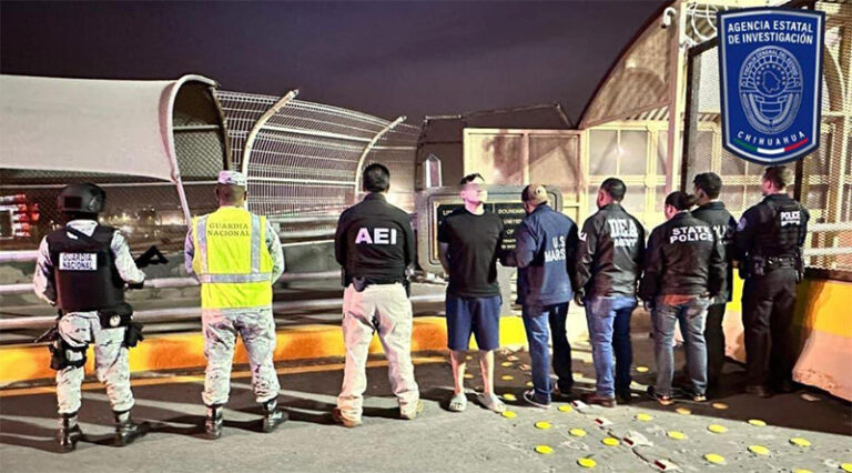 Entregan AEI y el INAM a las autoridades de Estados Unidos a sujeto buscado por tráfico de drogas