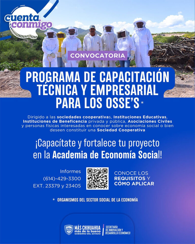 Lanza SIDE convocatoria de capacitación para fortalecer la Economía Social