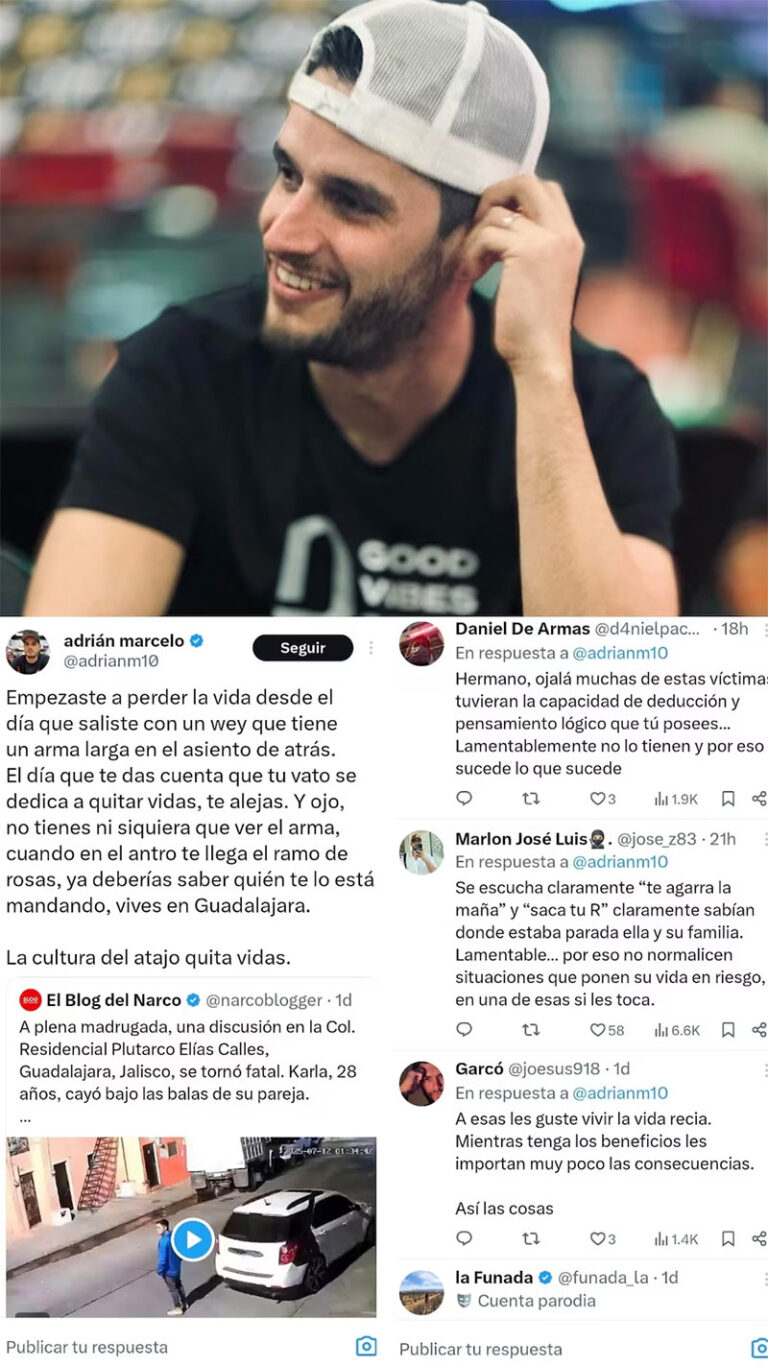 Adrián Marcelo enciende las redes sobre feminicidio de Carla Bañuelos