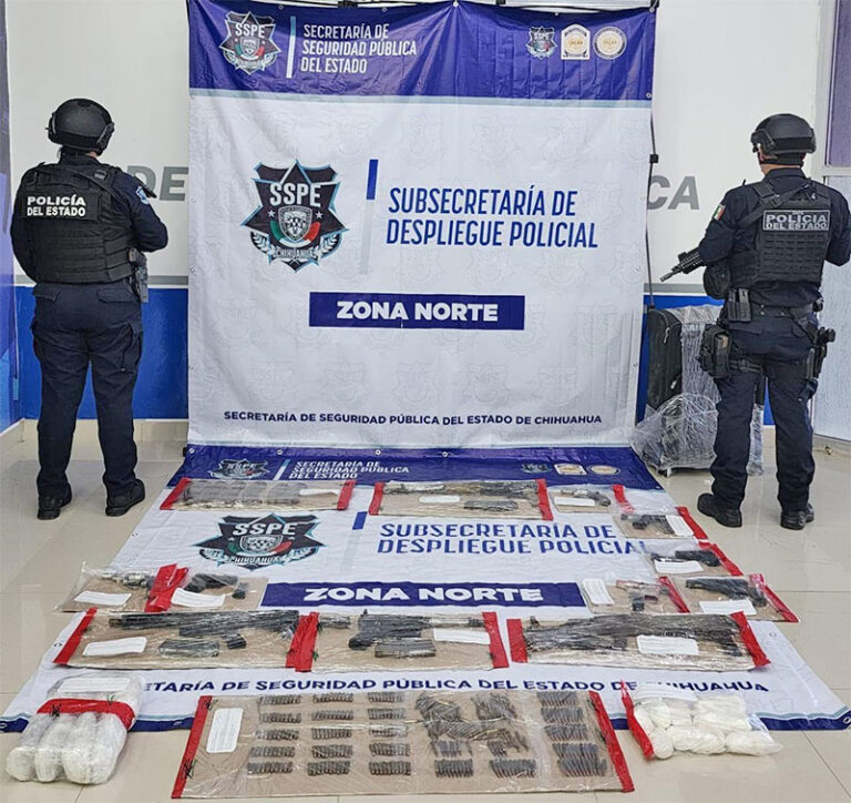 Operativo exitoso, aseguran arsenal y drogas en Ciudad Juárez