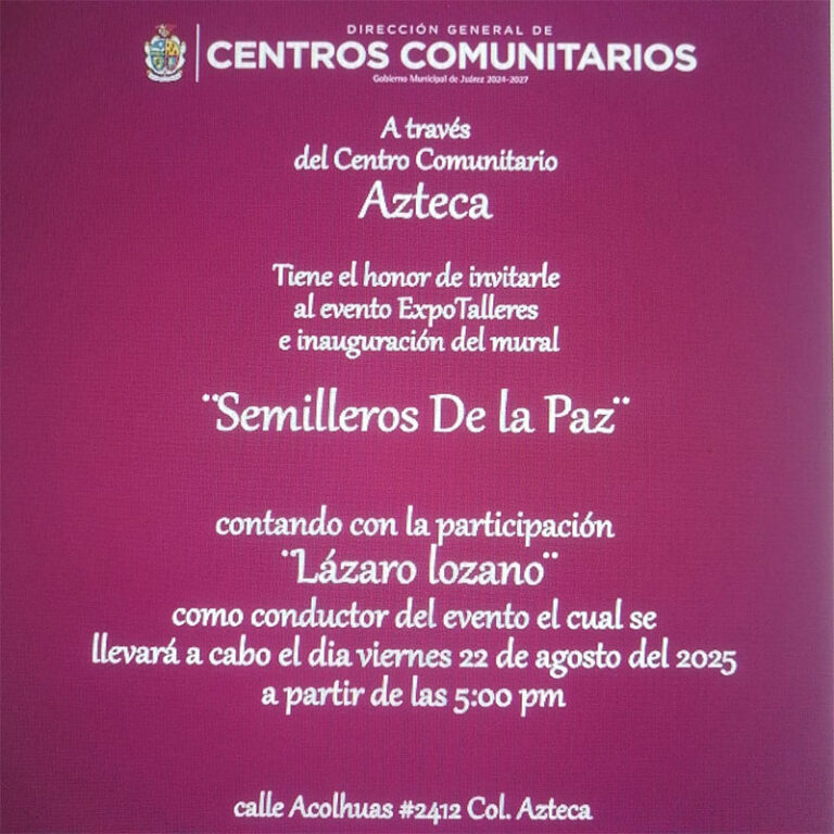 Dirección de Centros Comunitarios invita a los expo talleres