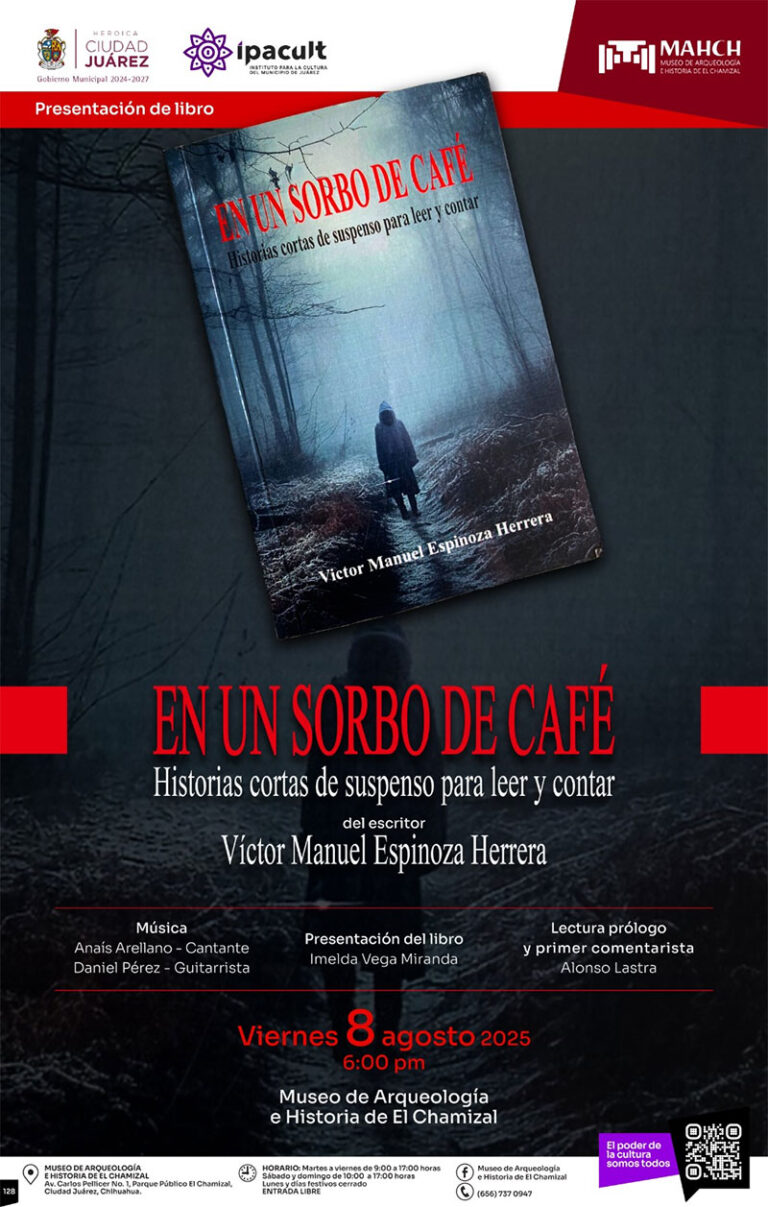 Presentarán libro “En un sorbo de café” el viernes en el Museo de Arqueología e Historia de El Chamizal