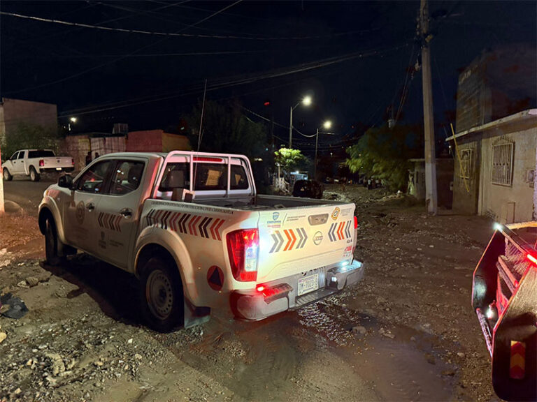 Atiende Protección Civil Estatal incidencias por lluvias en Ciudad Juárez