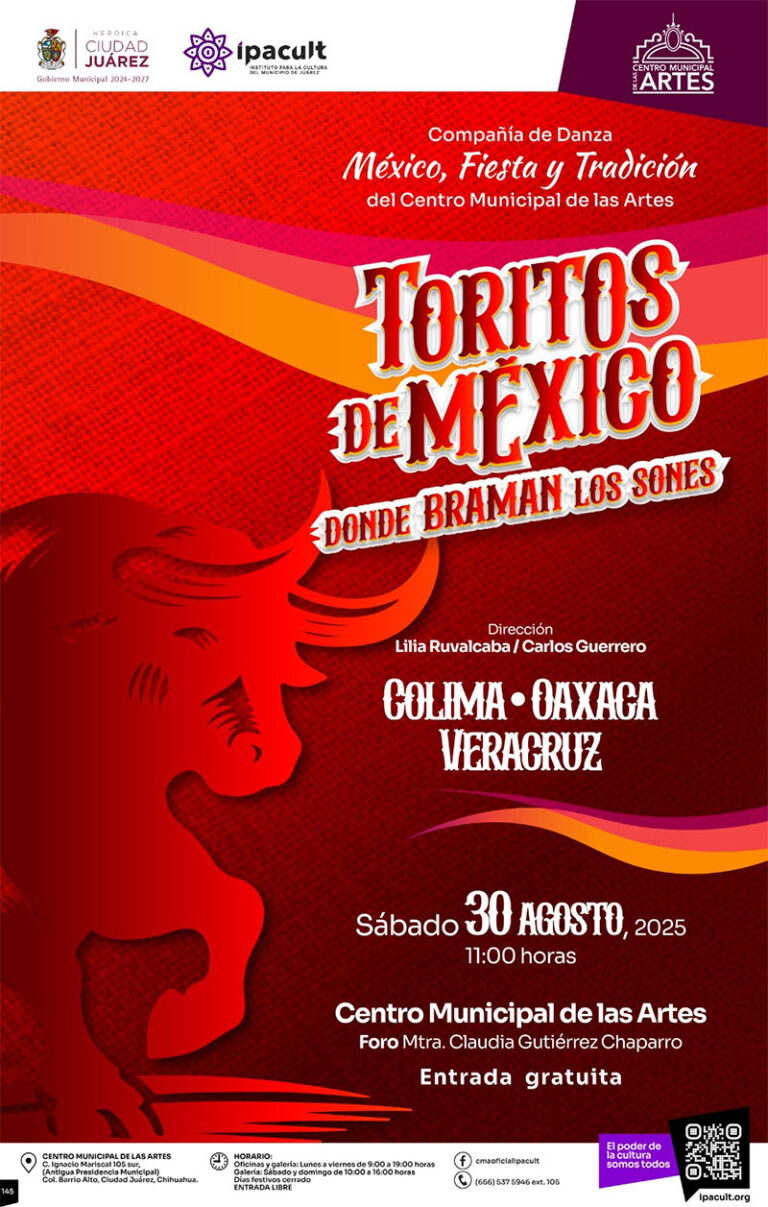IPACULT invita al inicio de nueva temporada de danza con “Toritos de México” en el CMA