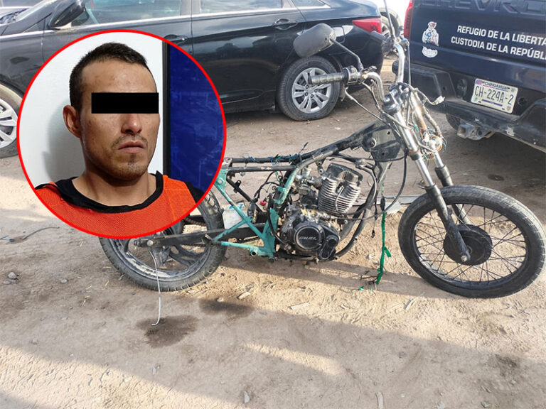 Arrestan a sujeto en posesión de dos motocicletas con la serie alterada