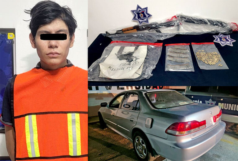 Detienen a un sujeto y un adolescente en posesión de armas de fuego y cartuchos útiles