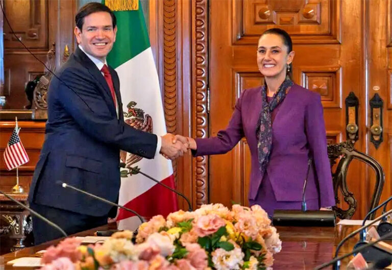 Llega a Palacio Nacional Marco Rubio