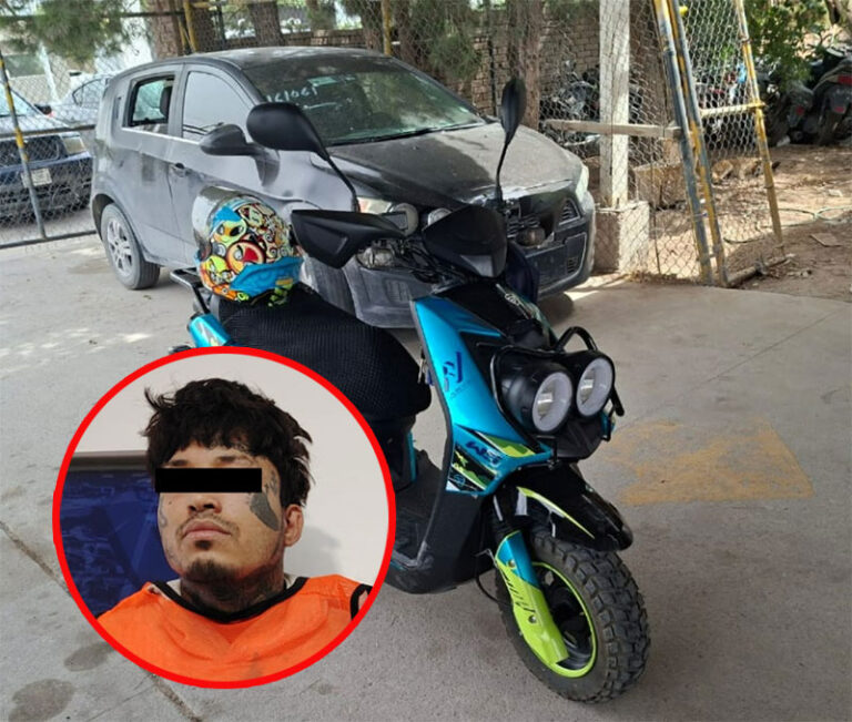 A través del sistema “Juárez Vigilante” detienen a dos masculinos por el robo con violencia de una motocicleta