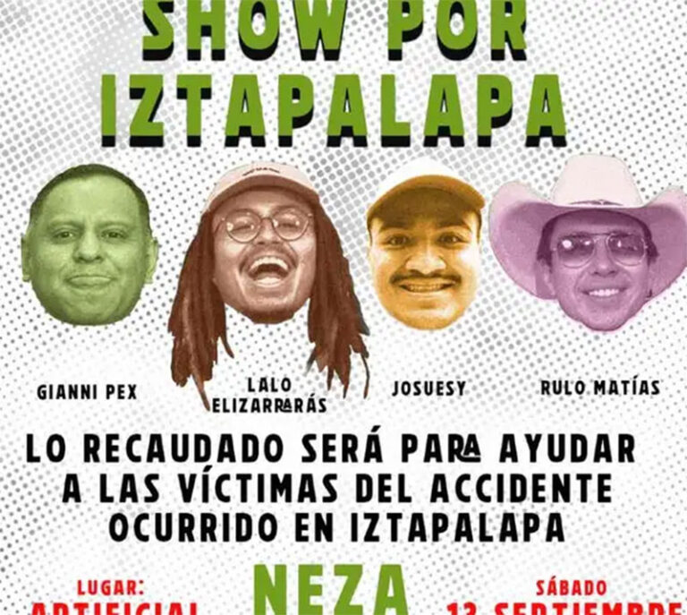 Artistas se unen para apoyar a víctimas de Iztapalapa
