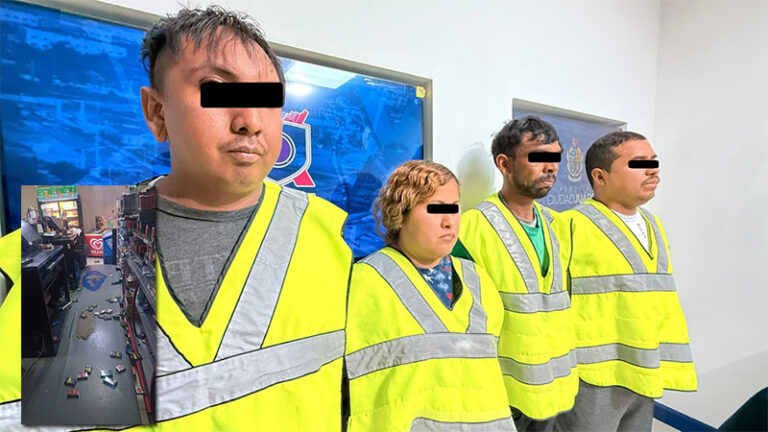 Detienen a cuatro personas por robo a casa comercial; podrían estar relacionadas con atracos a tiendas de conveniencia