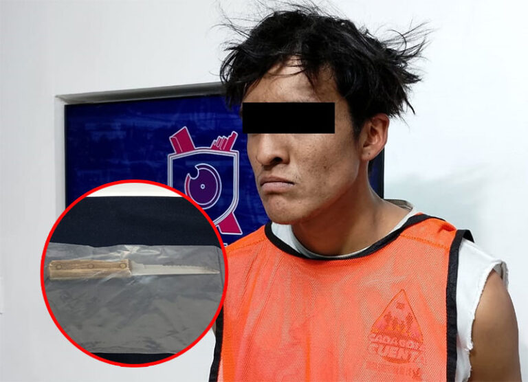 Arrestan a sujeto por robo a transeúnte con violencia