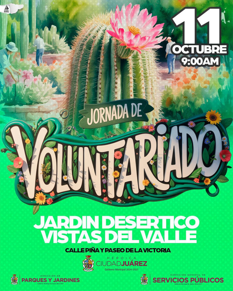Invitan a jornada de voluntariado en el Jardín Desértico Vistas del Valle