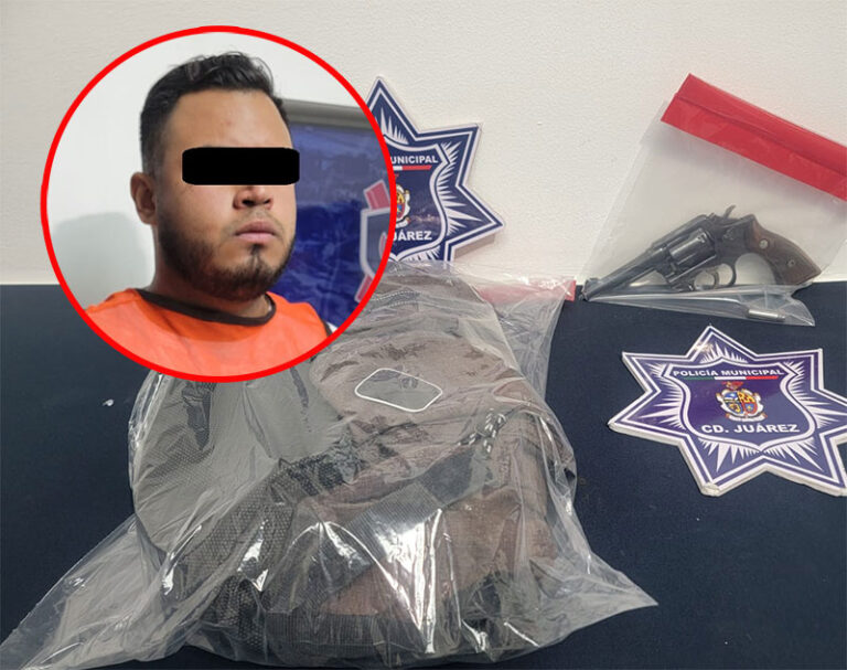Policías Municipales detienen a sujeto en posesión de un revólver calibre 38 especial