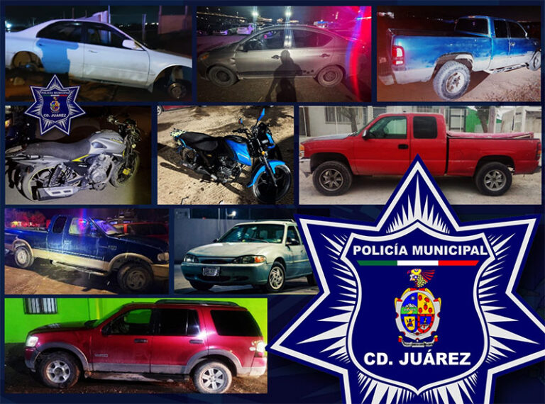 Recupera policía municipal once vehículos con reporte de robo gracias a operativo especial