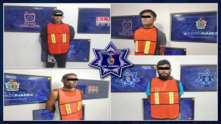 Agentes municipales detuvieron a cuatro personas con orden de aprehensión