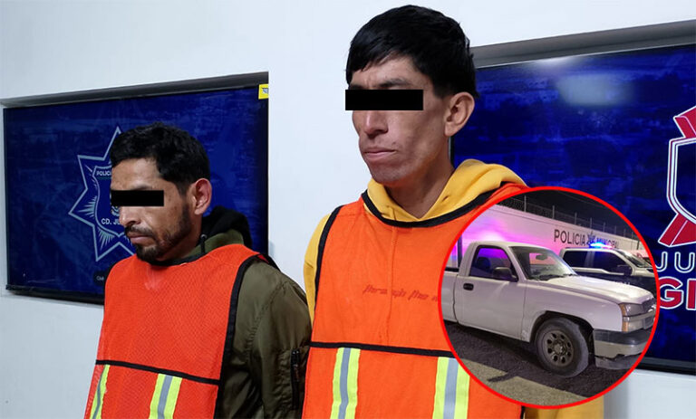Detienen a sujeto en posesión de vehículo robado; uno más es detenido por desobediencia y resistencia de particulares