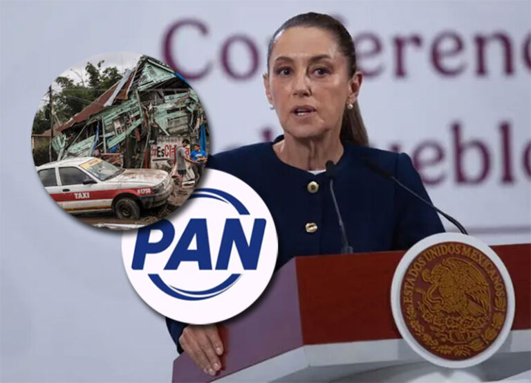 Relanzamiento del logo del PAN criticado por Sheinbaum mientras existe una emergencia por lluvias