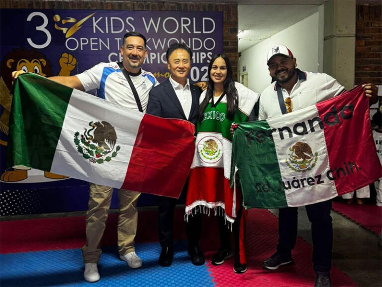 Arrasan juarenses en Mundial Infantil de Taekwondo
