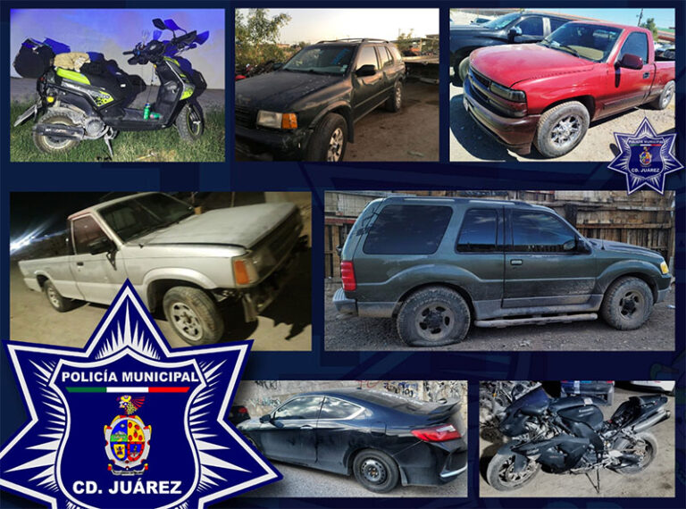 Recupera policía municipal siete vehículos con reporte de robo gracias a operativo especial