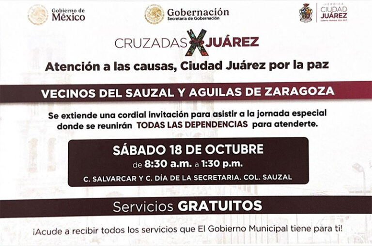 Desarrollo Social comparte información para la siguiente Cruzada por Juárez