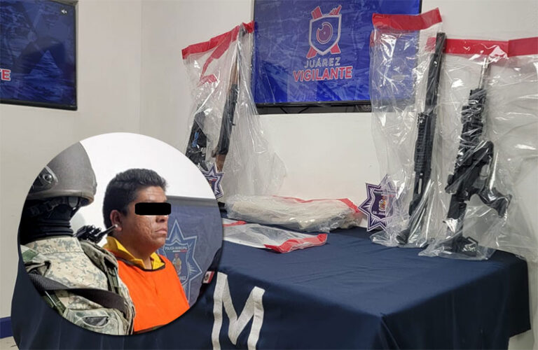 Mediante Operativo BOI se detiene a masculino en posesión de varias armas de fuego en la colonia El Jarudo