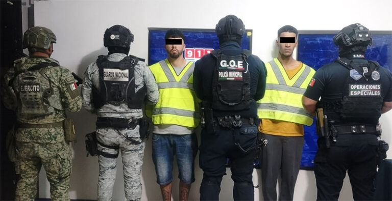 Mediante Operativo BOI se detiene a dos hombres por portación ilegal de armas de fuego