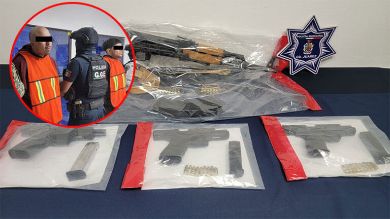 Mediante Operativo BOI se aseguran cuatro armas de fuego con la detención de dos sujetos