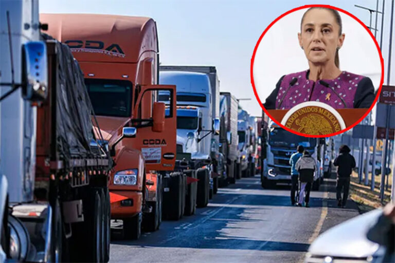Sheinbaum reprueba bloqueo de carreteras por transportistas