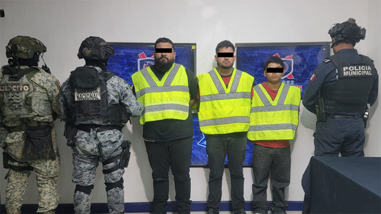 En operativo conjunto arrestan a tres sujetos presuntos responsables de un homicidio
