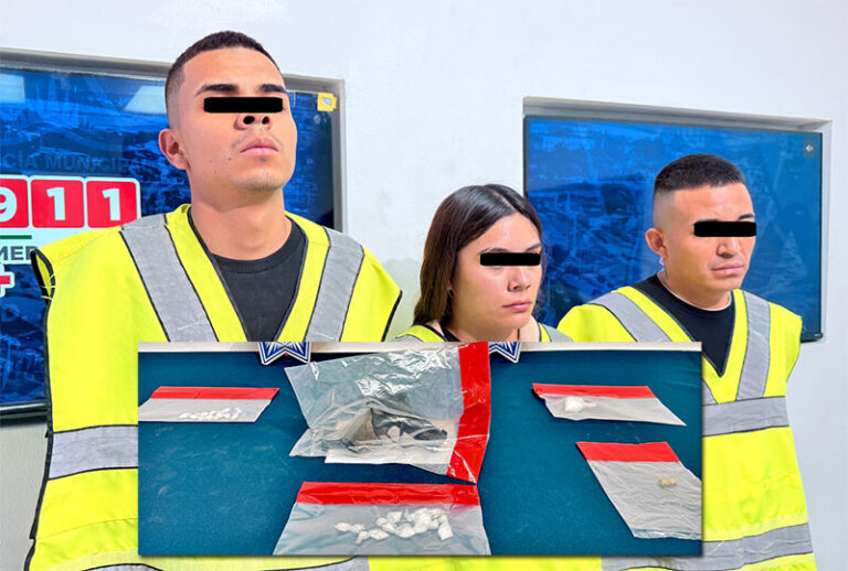 Detienen a tres presuntos implicados en un homicido; les aseguran una pistola y cristal