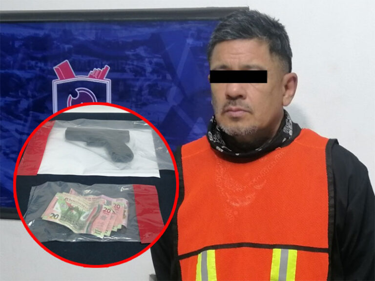 Arrestan a sujeto por robo a transeúnte con violencia