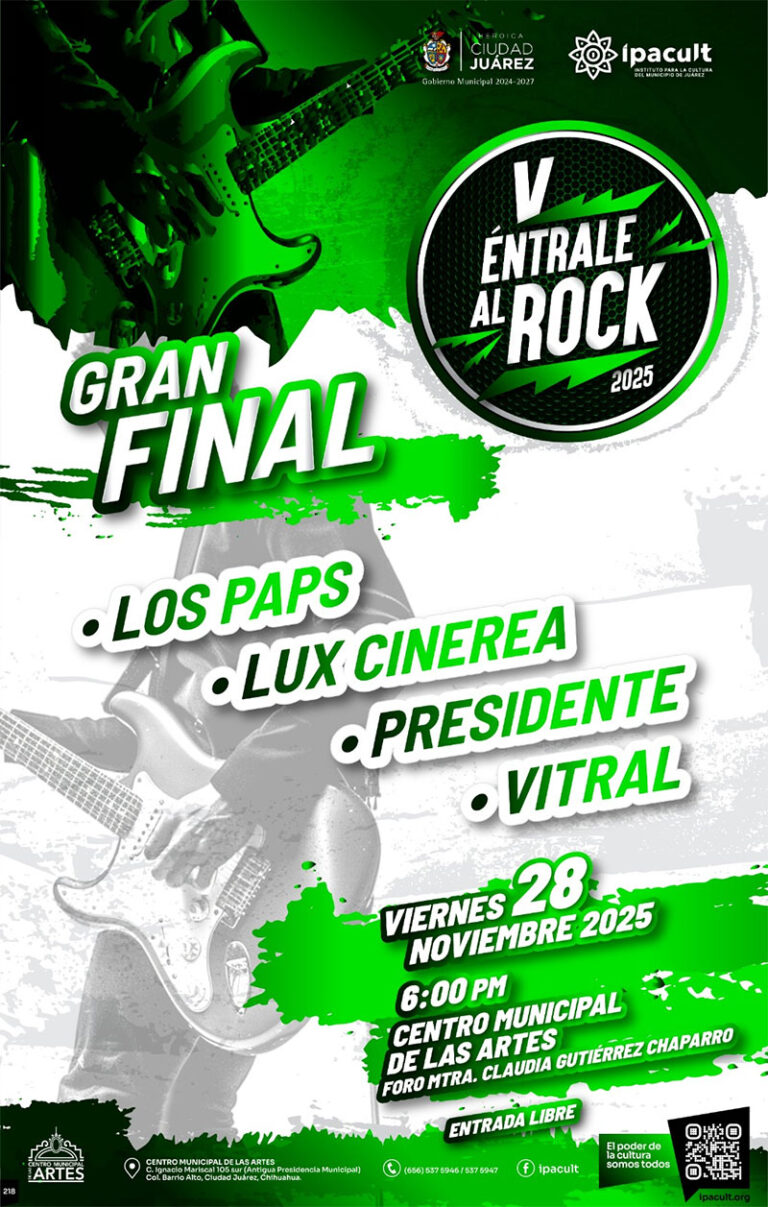 IPACULT invita a la gran final de “Éntrale al Rock 2025” este viernes en el CMA