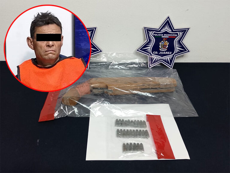 Mediante Operativo BOI se detiene a sujeto en posesión de un arma hechiza y varios cartuchos útiles