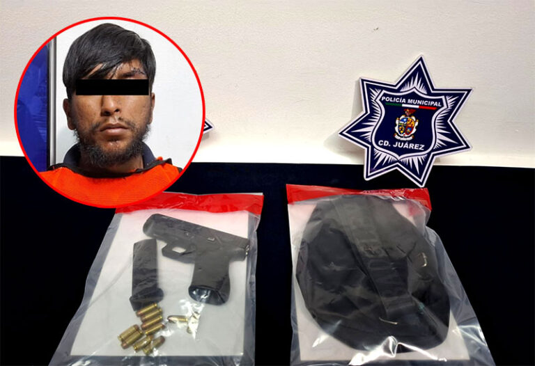 Detienen a sujeto por delitos contra la ley federal de armas de fuego y explosivos