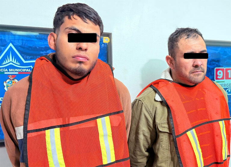 Detiene SSPM a dos hombres por lesionar a golpes a su vecino en la colonia Azteca