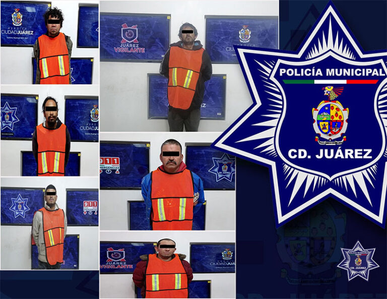 Agentes municipales detuvieron a seis personas con orden de aprehensión