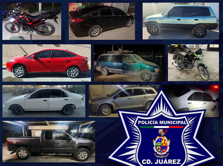 Recupera policía municipal once vehículos con reporte de robo gracias a operativo especial